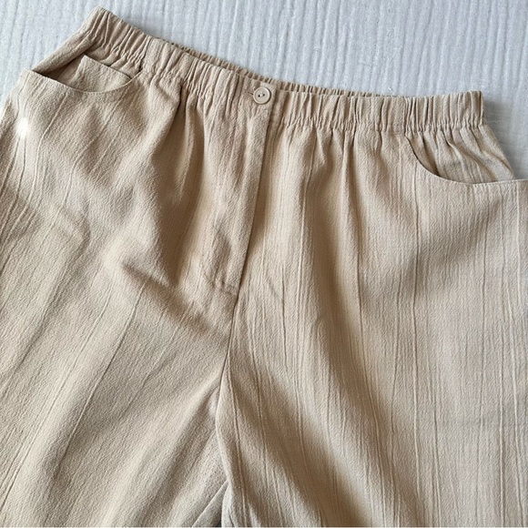 Vintage minimalist relaxed beige pants - Picture 3 of 5
